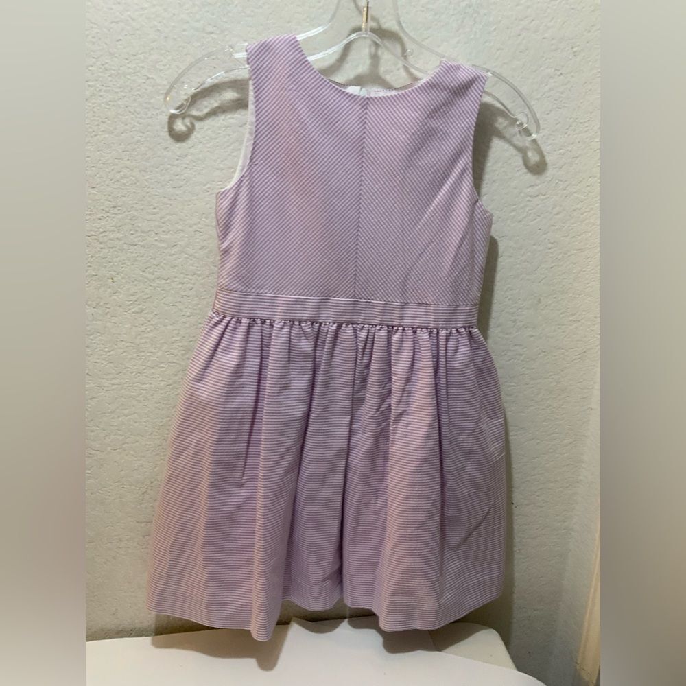 NWOT MARIA CASERO GIRLS LAVENDER STRIPED DRESS size 7